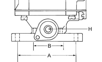 A=60,5mm ; B=30mm ; H=6,4mm
