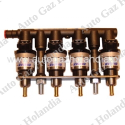 Wtryskiwacz brązowy Prins VSI 1 , 4 cylindry , KN8, 100cc,KEIHIN Prins VSI 1 ,Listwa wtryskiwaczy E4 67R-010092 ,110R-000020,LPG 67R 010093,CNG 110R-0