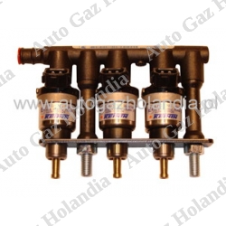 Wtryskiwacz pomarańczowy Prins VSI 1 , 3 cylindry,KEIHIN Prins VSI 1 ,Listwa wtryskiwaczy gazu E4 67R-010092 ,110R-000020,LPG 67R 010093,CNG 110R-0000