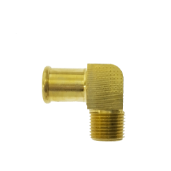 Kolanko wodne 90° 16mm / NPT-M 3/8 do reduktora COBRA  mosiężne