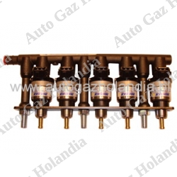 Wtryskiwacz niebieski Prins VSI 1 , 5 cylindry , KN8, 52cc,KEIHIN Prins VSI 1 ,Listwa wtryskiwaczy E4 67R-010092 ,110R-000020,LPG 67R 010093,CNG 110R-
