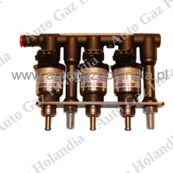 Wtryskiwacz zielony Prins VSI 1 , 3 cylindry KN8 32cc,KEIHIN Prins VSI 1 ,Listwa wtryskiwaczy E4 67R-010092 ,110R-000020,LPG 67R 010093,CNG 110R-00002