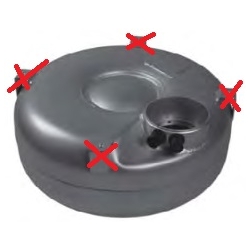 Zbiornik VIALLE LPI,LPE pod  pompe, CF, D=720 H=270  88L. 67R-010729 Butla STAKO 88 Litrów, dolne mocowanie