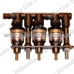 Wtryskiwacz niebieski Prins VSI 1 , 3 cylindry KN8 52cc,KEIHIN Prins VSI 1 ,Listwa wtryskiwaczy E4 67R-010092 ,110R-000020,LPG 67R 010093,CNG 110R-000
